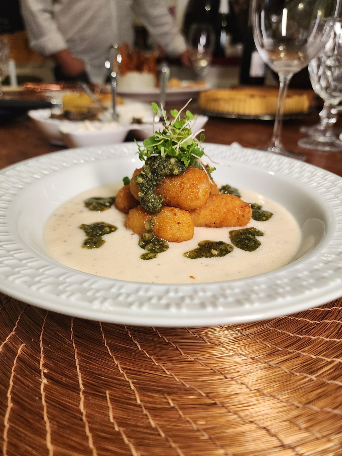 Prato gourmet finalizado com microverdes